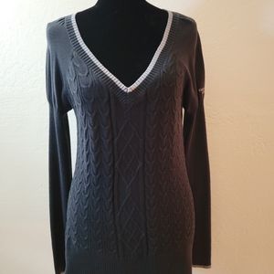 DKNY Blavk Sweater with Grey Edge